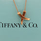 Vintage Tiffany and Co. Necklace. 18k Gold T&Co X Crossover Pendant and Necklace. Paloma Picasso