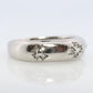 Mikimoto Ring. Vintage Platinum Mikimoto Diamond Bezel set ring. Mikimoto Diamond Cluster Bombe band. Mikimoto PT900. Wedding band