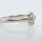 Vintage Tiffany and Co. Diamond Ring. Authentic Tiffany Platinum Diamond wave Band. T&CO Clover Flower Diamond ring.