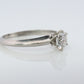 Vintage Tiffany and Co. Diamond Ring. Authentic 0.36ct Tiffany Platinum Diamond Solitaire Ring. T&CO Engagement ring