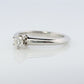 Vintage Tiffany and Co. Diamond Ring. Authentic 0.17ct Tiffany Platinum Diamond Solitaire Ring. T&CO Engagement ring