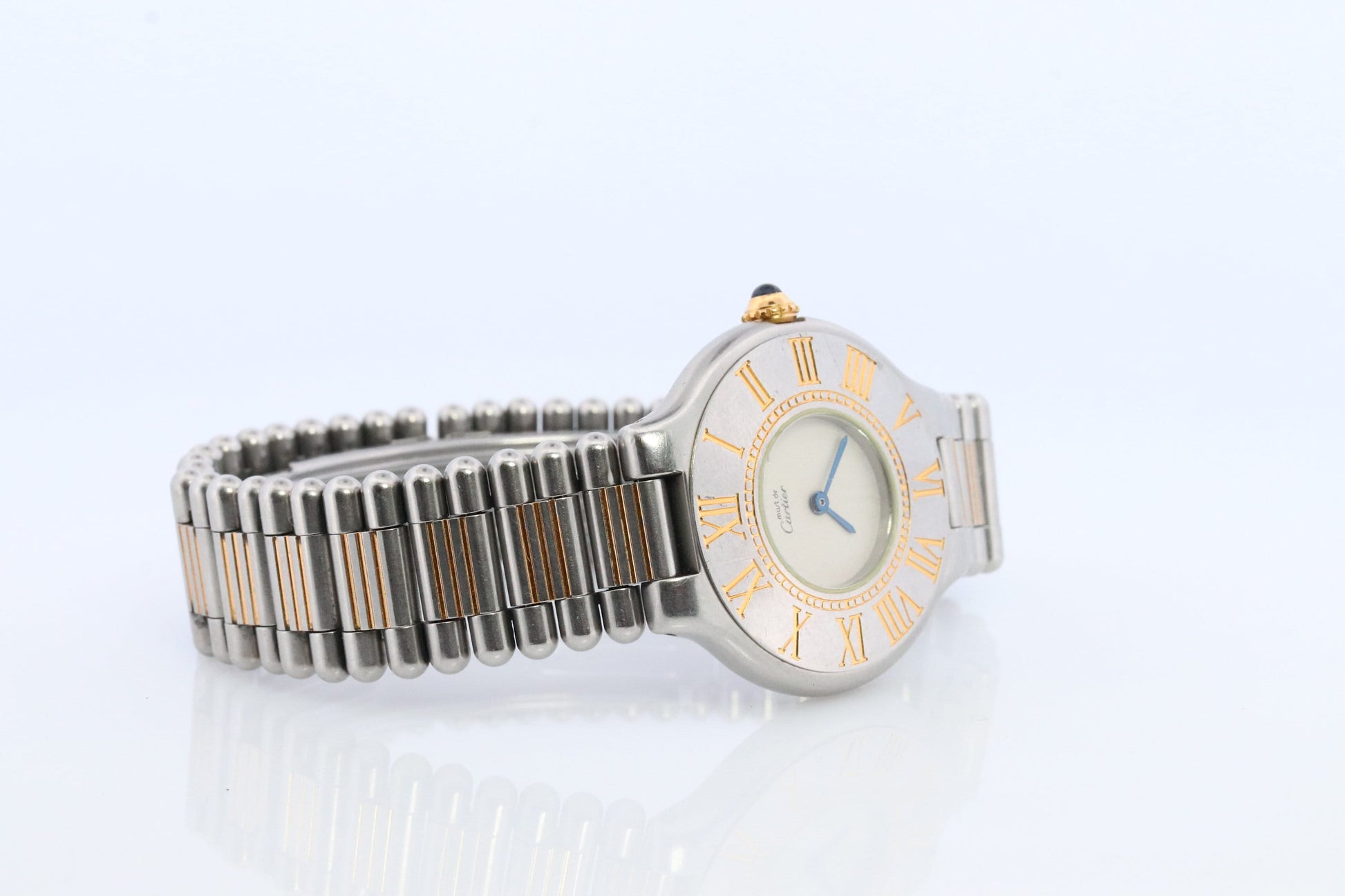 Genuine Cartier Watch. Must de Cartier 21 Stainless Steel Multi-Tone Quartz Watch. 28mm Vintage Cartier Wristwatch.