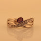 Genuine Alexandrite Ring. 900 Platinum setting round Natural ALEXANDRITE ring with diamond accents. X Cross Platinum Solitaire.