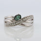 Genuine Alexandrite Ring. 900 Platinum setting round Natural ALEXANDRITE ring with diamond accents. X Cross Platinum Solitaire.