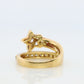 Diamond Star Ring. 18k Yellow Gold Diamond Ring. Shooting Star Wrap around Ring.