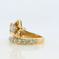 Diamond Star Ring. 18k Yellow Gold Diamond Ring. Shooting Star Wrap around Ring.