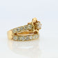 Diamond Star Ring. 18k Yellow Gold Diamond Ring. Shooting Star Wrap around Ring.