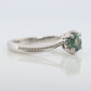 Genuine Alexandrite Ring. Platinum setting round Natural ALEXANDRITE ring. Simple Platinum Solitaire.