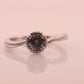 Genuine Alexandrite Ring. Platinum setting round Natural ALEXANDRITE ring. Simple Platinum Solitaire.