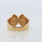 Diamond Ring. 18k Yellow Gold 1CTW Diamond Ring. Double C X Crossover Channel set diamonds wide band.