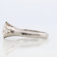 Diamond Ring. 1ct Diamond Solitaire Platinum Ring. PT850 Plat Large Diamond Solitaire Engagement Ring.