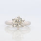 Diamond Ring. 1ct Diamond Solitaire Platinum Ring. PT850 Plat Large Diamond Solitaire Engagement Ring.