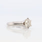 Diamond Ring. 1ct Diamond Solitaire Platinum Ring. PT850 Plat Large Diamond Solitaire Engagement Ring.