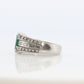 Emerald Ring. Genuine Emerald and Diamond Platinum Ring. PT900 Plat Marquise Emerald Diamond Solitaire Band.