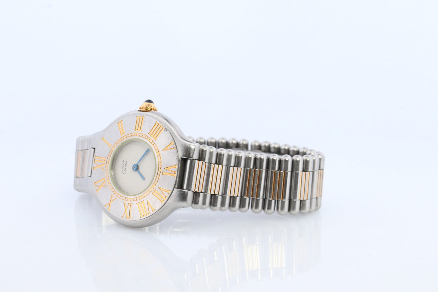 Genuine Cartier Watch. Must de Cartier 21 Stainless Steel Multi-Tone Quartz Watch. 28mm Vintage Cartier Wristwatch.