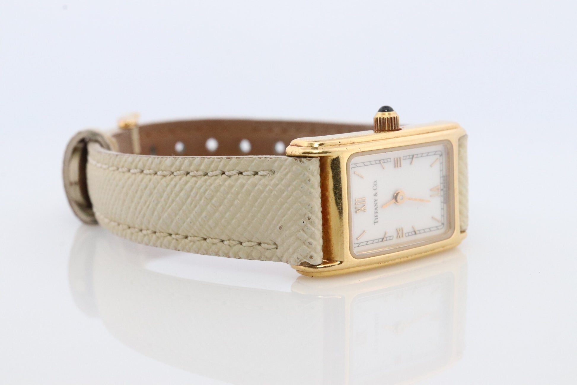 Tiffany Watch. 18k Yellow Gold Tiffany and Co Tank Watch. Ladies L 0430 750 Gold T&CO Watch