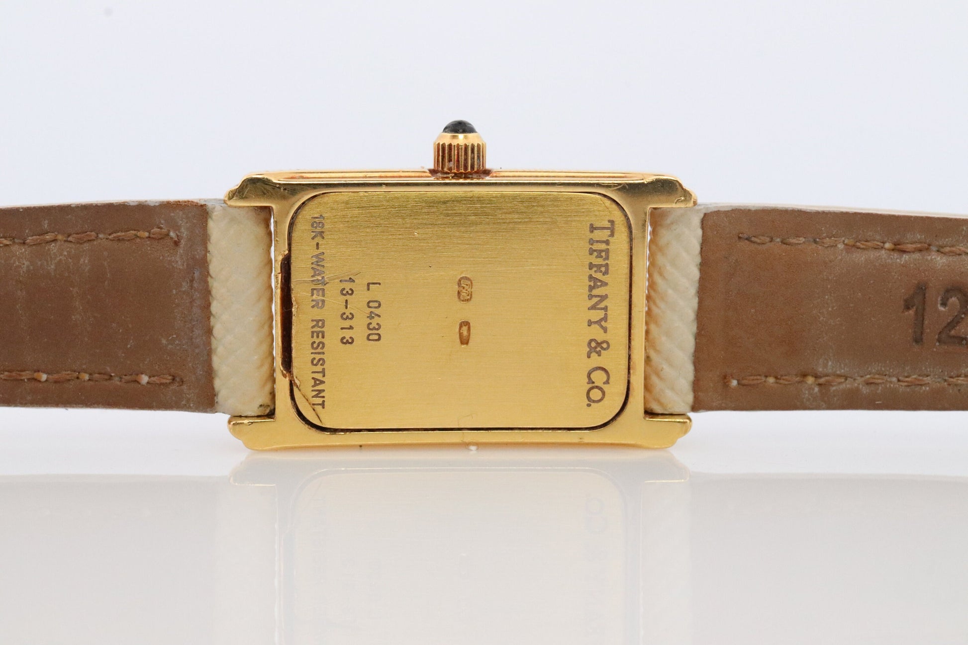 Tiffany Watch. 18k Yellow Gold Tiffany and Co Tank Watch. Ladies L 0430 750 Gold T&CO Watch